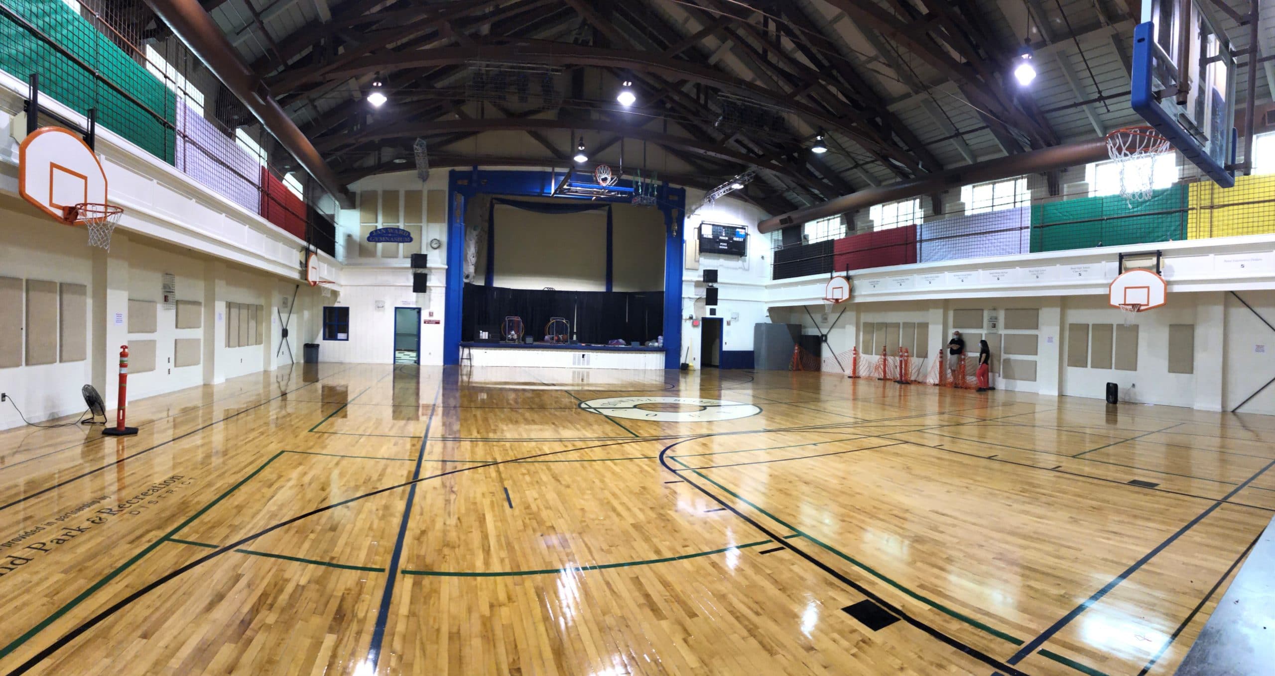 A basketball court